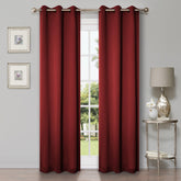 Solid Machine Washable Room Darkening Blackout Curtains, Set of 2